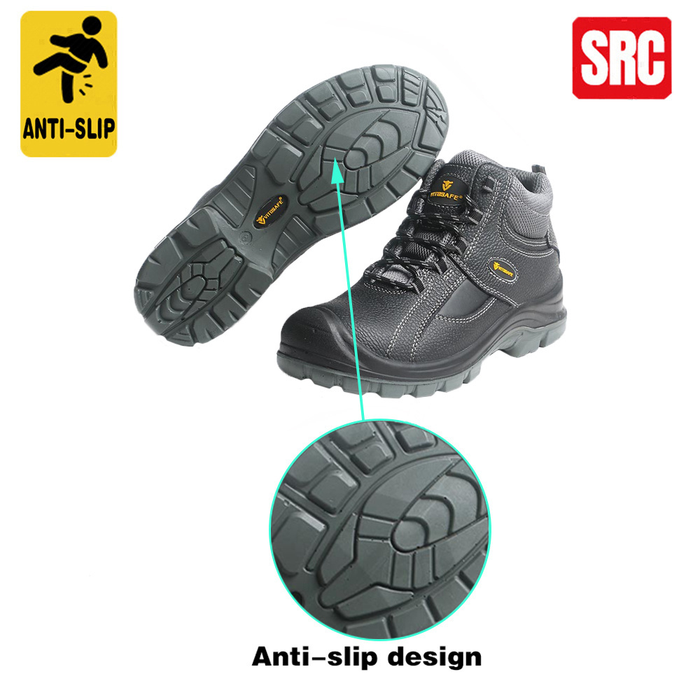 Breathable OEM Industrial S3 Steel Toe Work Boots Men Safety Shoes