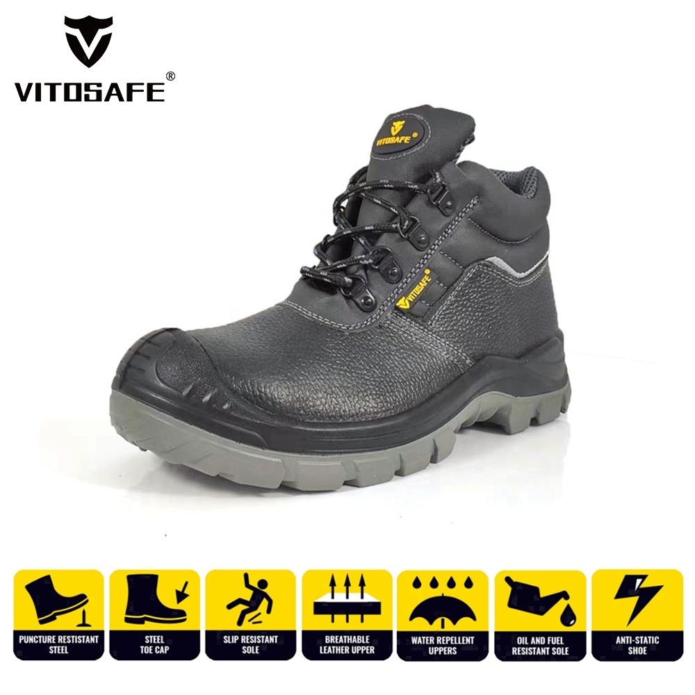 Hot Selling Industrial Protective Safety Shoes Boots S3 with Steel Toe Cap for Men