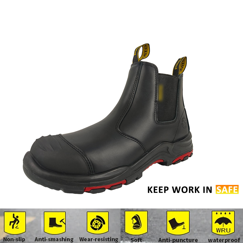 Hot Sale Fashionable Industrial Waterproof  Anti-puncture Chelsea Working Safety Shoes for Men