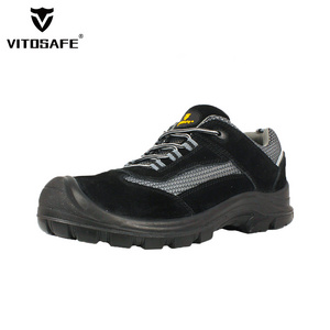 Wholesale High Quality Suede Cow Leather S1P Labor Footwear Work Men Safety Shoes