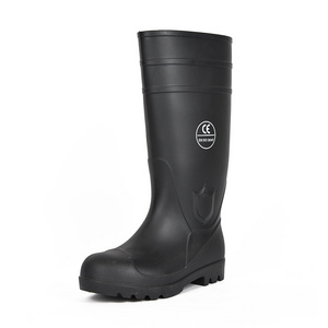 Wholesale Waterproof Custom Steel Toe Wellies Men PVC Safety Rain Boots