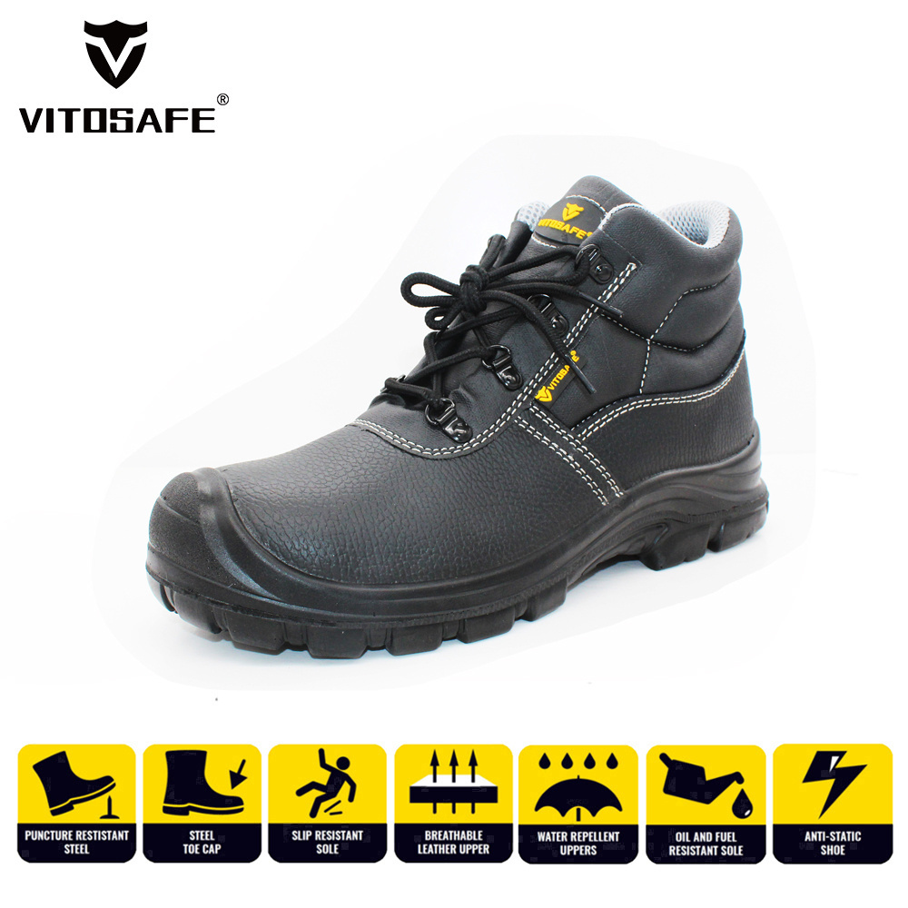 OEM Anti-puncture Botas de seguridad Industrial Steel Toe Boots Safety Shoes Men Work