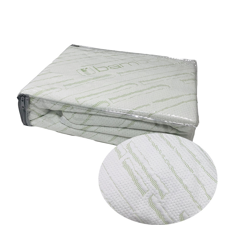 Luxury Bamboo Fiber Jacquard Breathable Waterproof Mattress Cover Protector