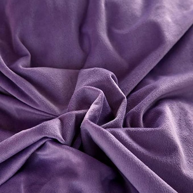 Purple  color Long Plush Shaggy Duvet Cover Set Luxury Ultra Soft Crystal Velvet Bedding Sets