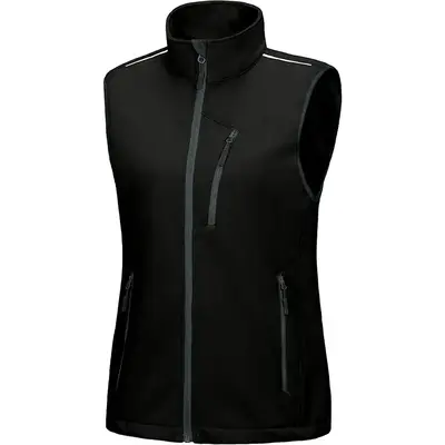 Wholesale Winter Custom Softshell Vest Women Polar fleece Vest 100% Polyester Windproof Workwear Black Softshell vest For Women