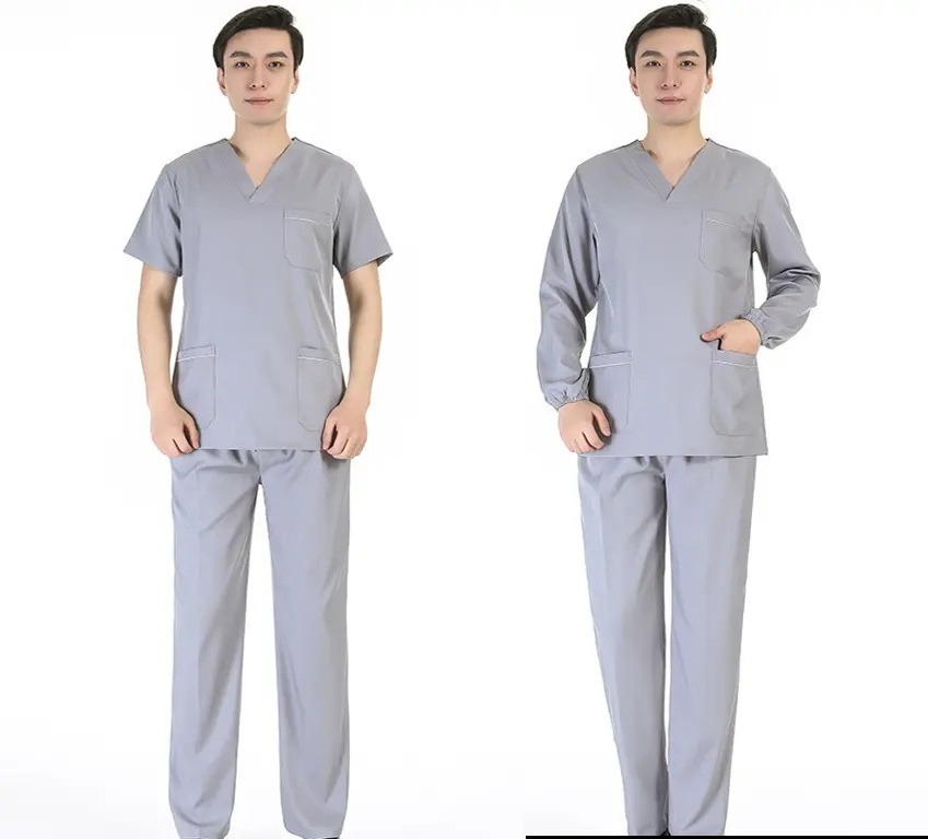 Surgical room hand washing clothes unisex long  and short sleeved handbrushing clothes elastic quick drying doctor nurse uniform