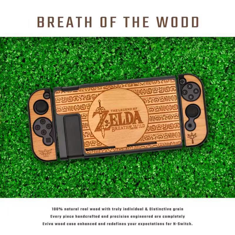 Wooden Console Cover Case For Nintend Switch Joycon Replacement Protective Shell Case Game Accessories