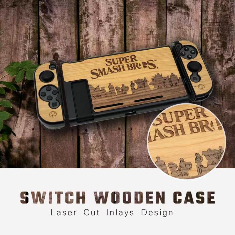 Wooden Console Cover Case For Nintend Switch Joycon Replacement Protective Shell Case Game Accessories