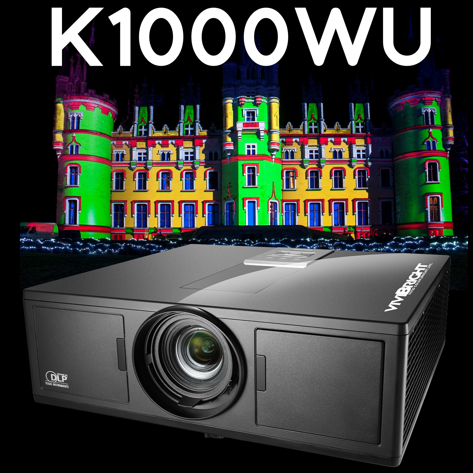 high brightness short throw K1000WU 8500 ansi lumens large venue DLP Laser projector,1920x1200P