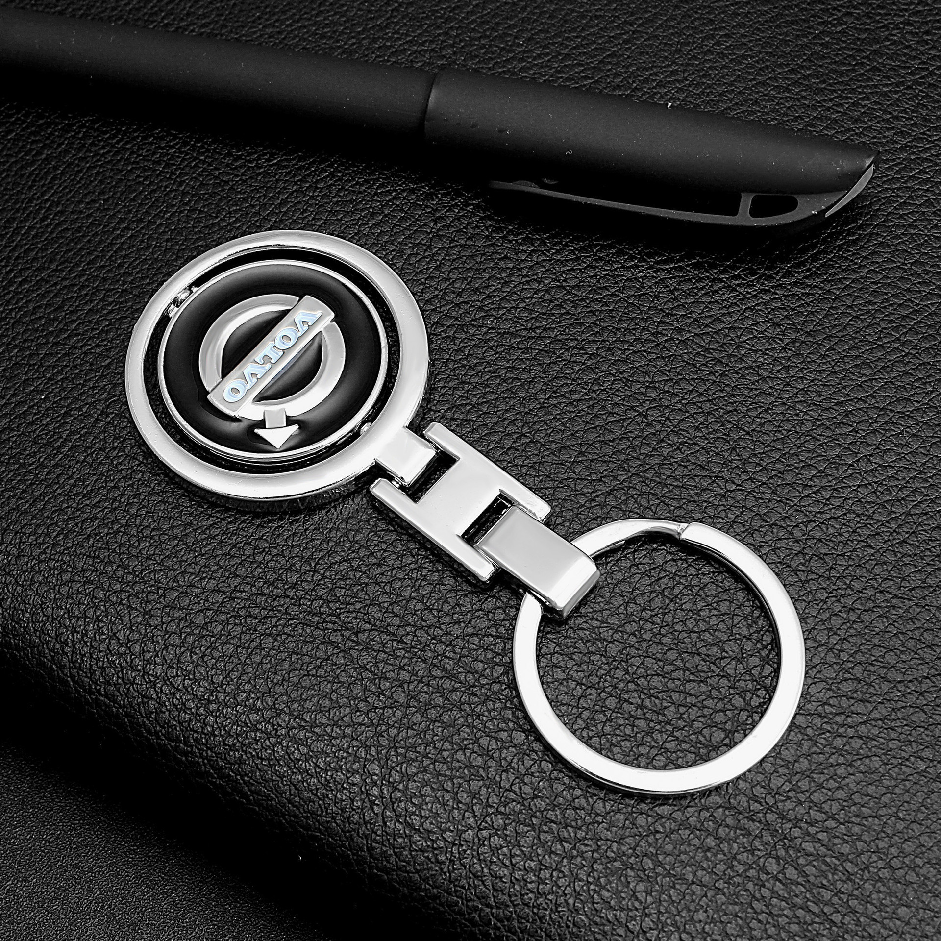 Custom Car Logo Key Chains Key Holder Wholesale Car Logo Trotate Key Chain Metal Spinning Keychain