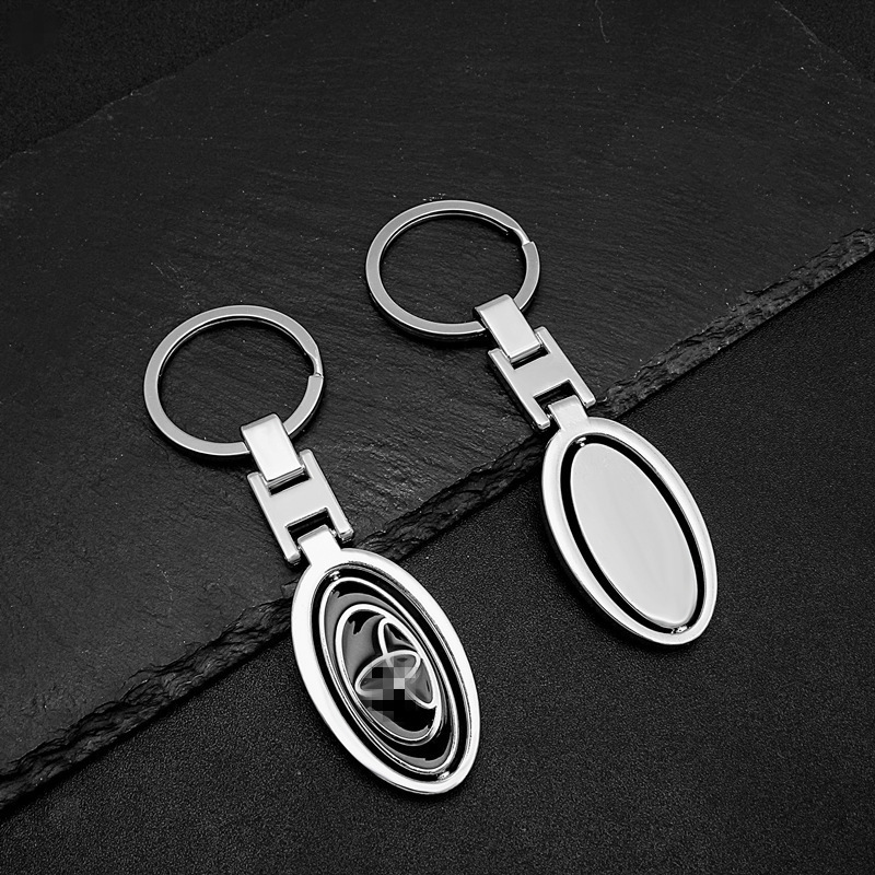 Custom Car Logo Key Chains Key Holder Wholesale Car Logo Trotate Key Chain Metal Spinning Keychain