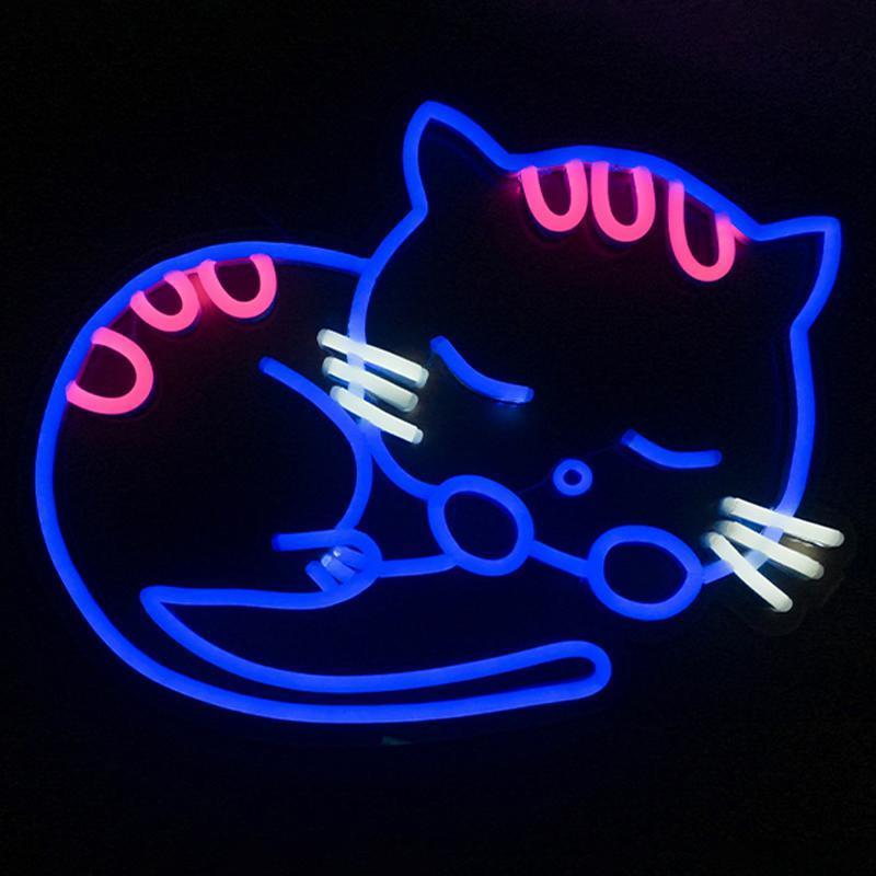 Outdoor Indoor Flexible Waterproof Flex Led neon sign flexible light 12V animal Gel Nail cat neon sign