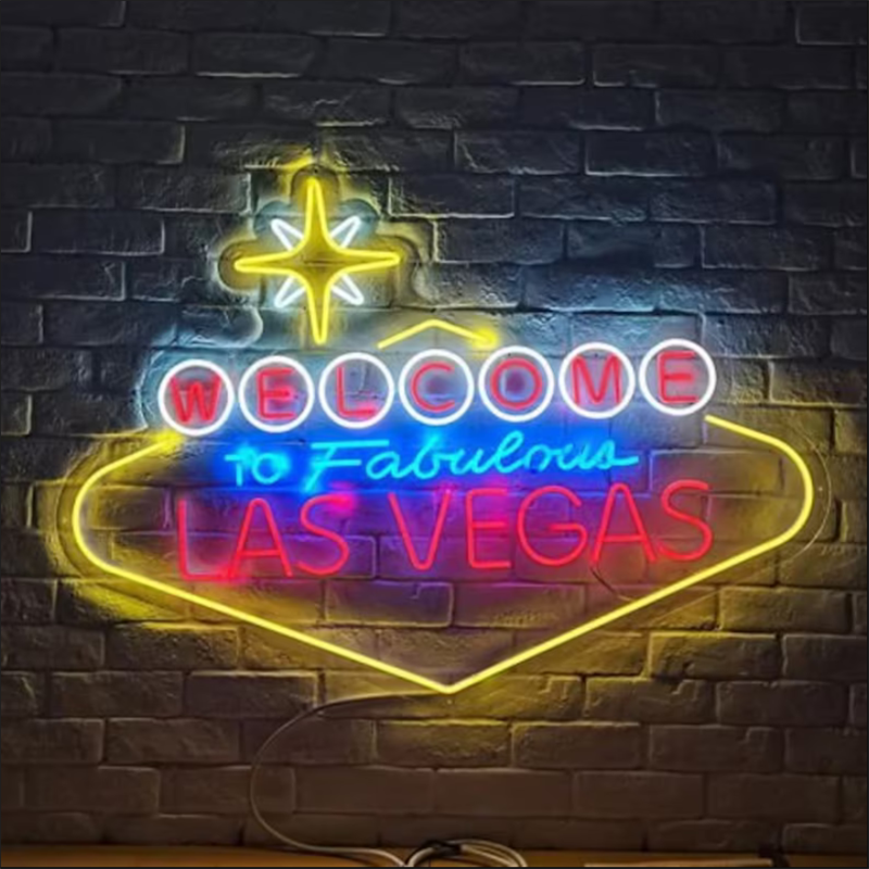 Decorative eye-catching neon wall cowboy casino led neon sign personalized Las Vegas Neon sign