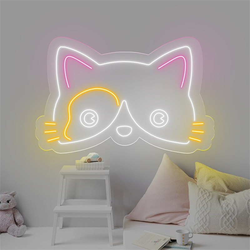 Outdoor Indoor Flexible Waterproof Flex Led neon sign flexible light 12V animal Gel Nail cat neon sign