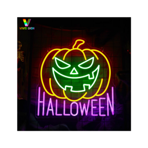 2023 hot sale free design Halloween pumpkin neon light sign custom Halloween neon sign for party home decor