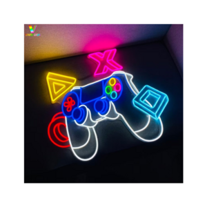 Game Neon Sign Game pad Controller Gaming Wall Lights Decor For Game Room Blue Gamer Console Neon Lights For Children