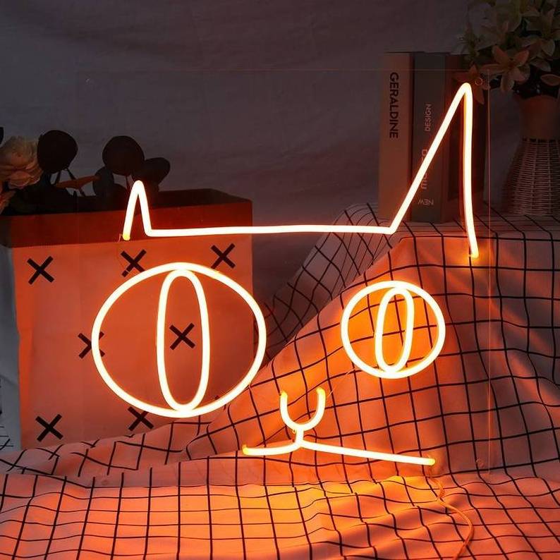 Outdoor Indoor Flexible Waterproof Flex Led neon sign flexible light 12V animal Gel Nail cat neon sign