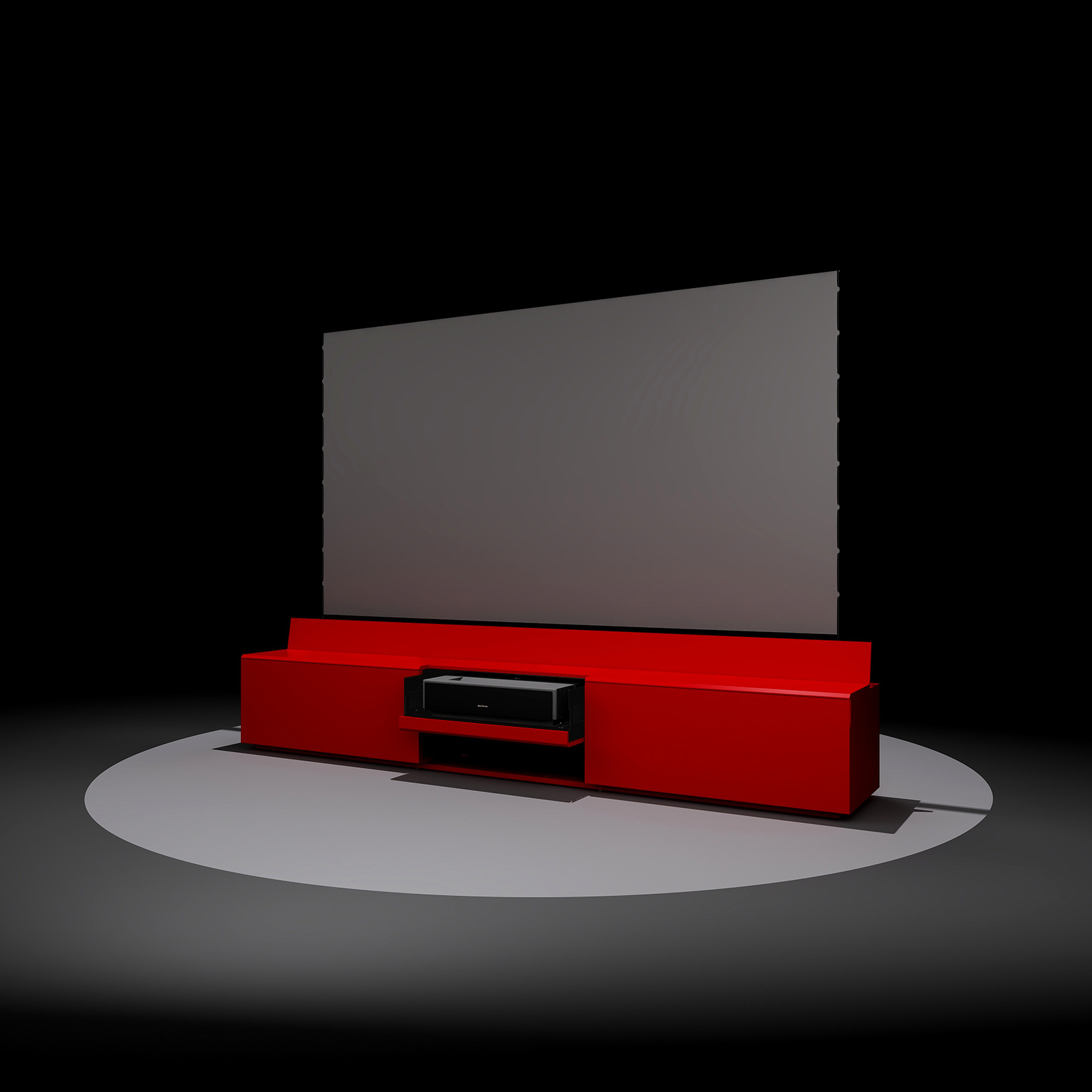 VIVIDSTORM Newest VIVIDSTORM Fully Concealed Motorized PARIS lift tv stand for ultra short Projector Laser TV Cabinet