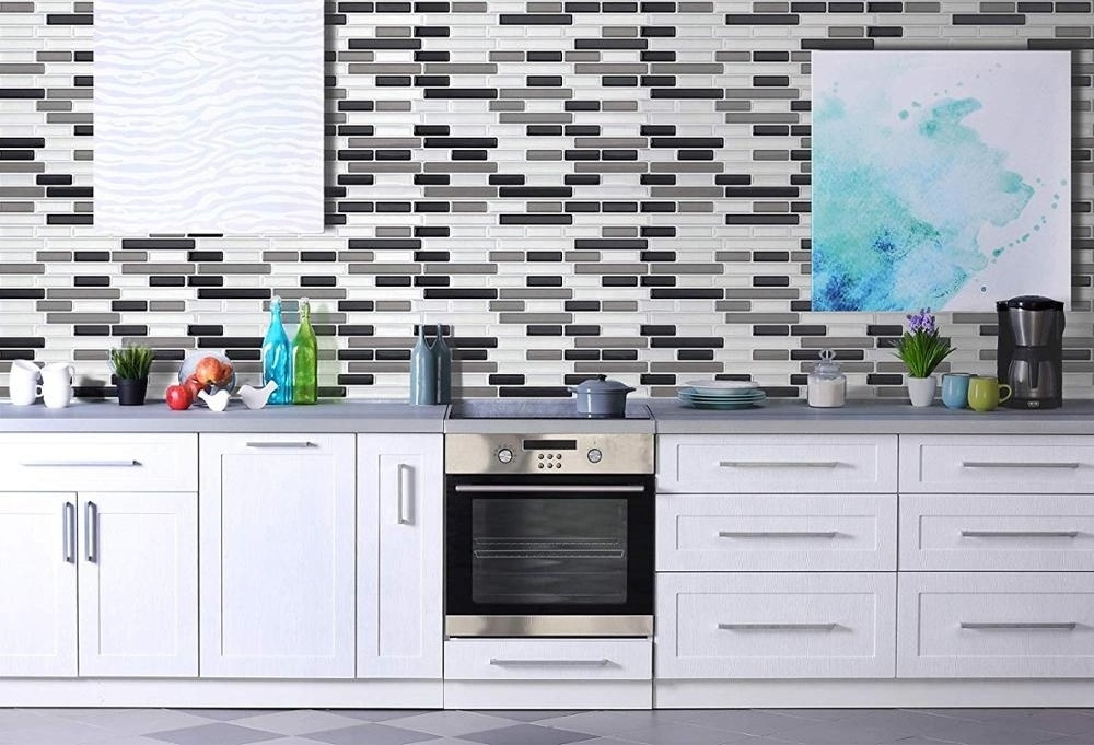 US standard peel and stick backsplash wall tile, Easy DIY Tile Backsplash