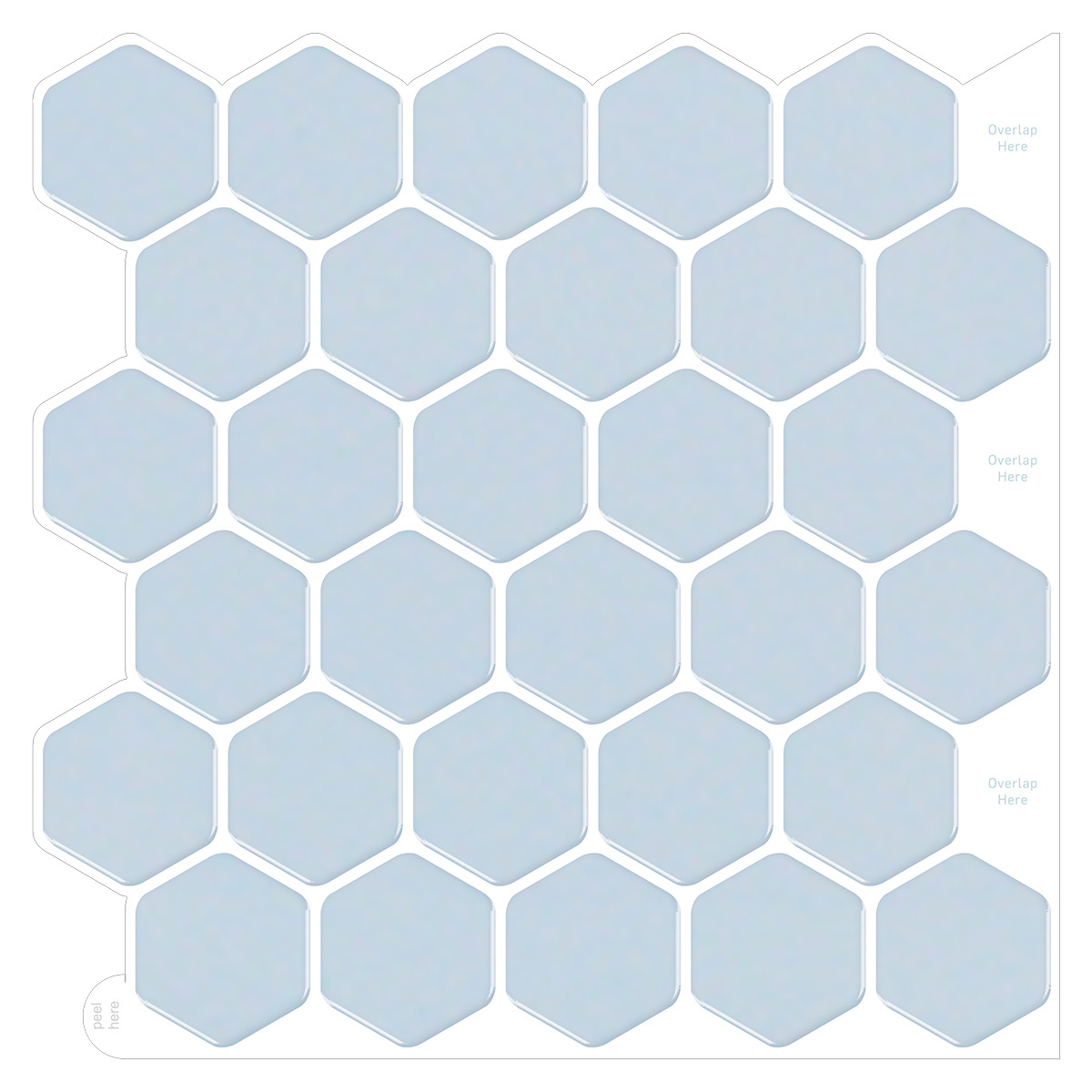 Factory Wholesale Modern Hexagon Design Vinyl Peel And Stick Tile Self Adhesive 3D Wallpapers Backsplash