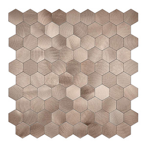 Factory Outlet Peel And Stick Wall Tiles PVC Waterproof Home Decoration 3D Self-Adhesive Metal Mosaic Decoration Wall Covering