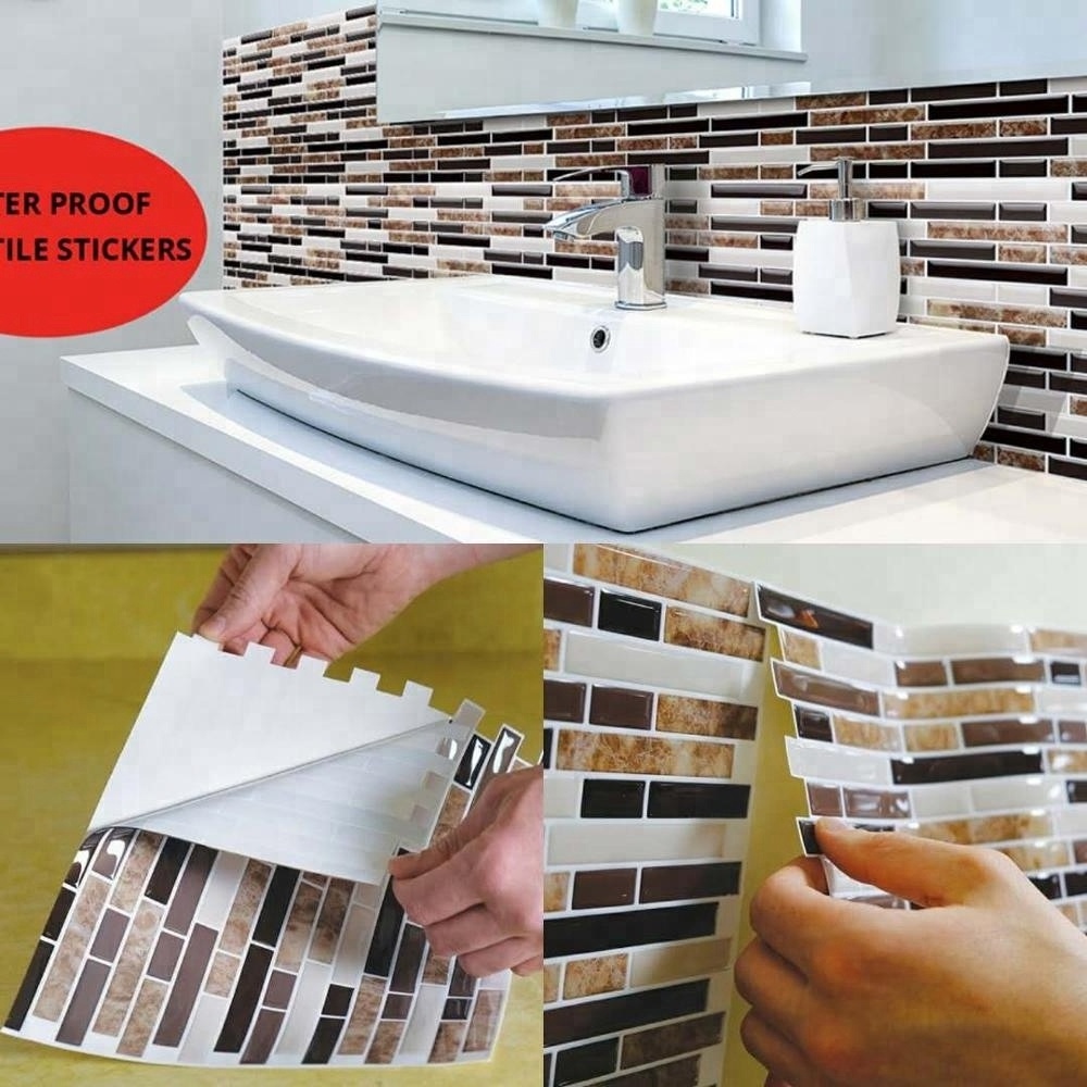 Peel and Stick Vinyl Backsplash Self adhesive Wall Tile