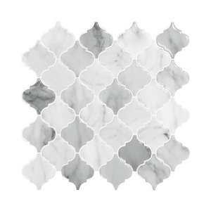 2.5mm Thickness Lantern Marble Peel and Stick Wall Tile for Kitchen Backsplash Bathroom Wall Decoration Waterproof