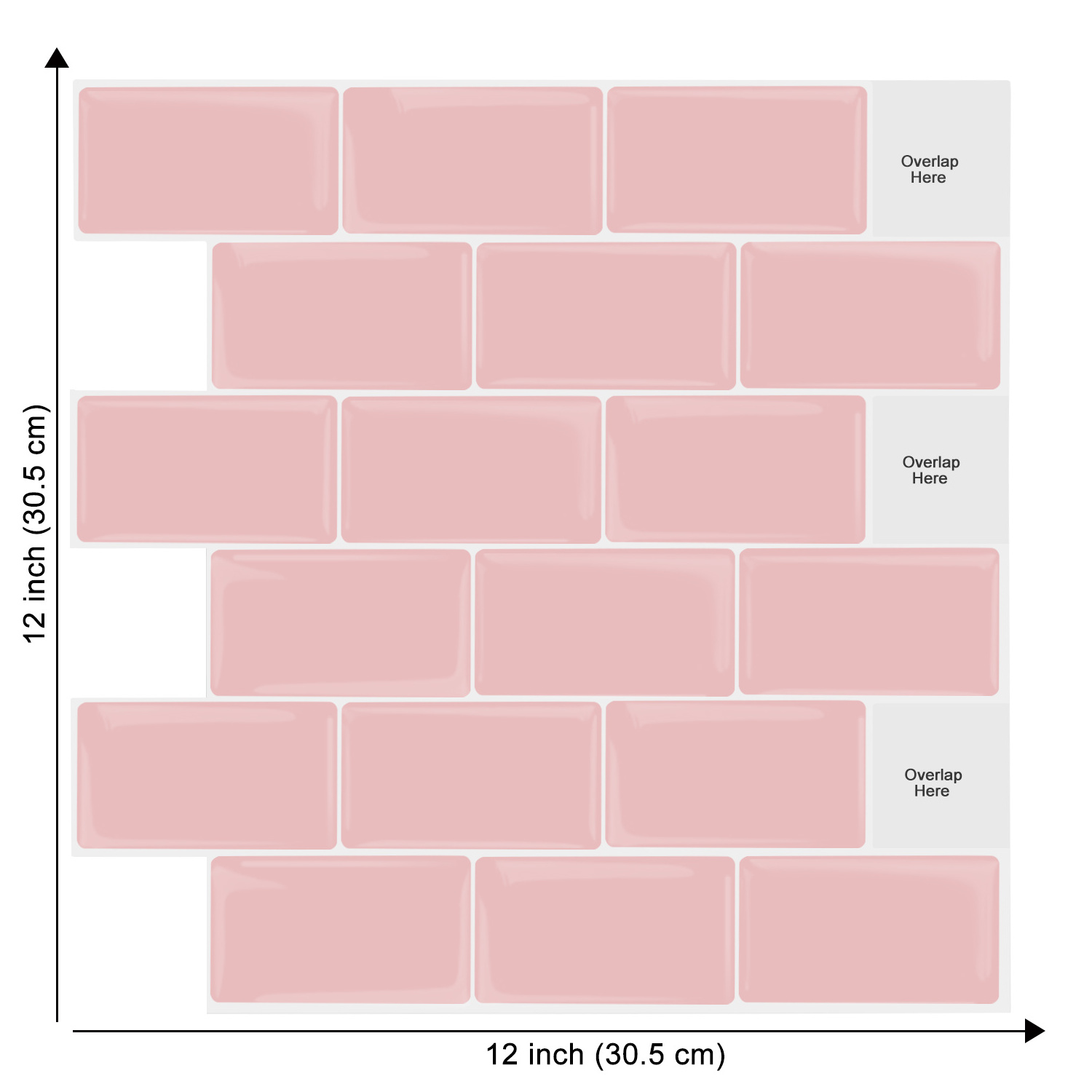 Cheap goods from china adhesive vinyl 3D pink peel and stick mosaic vinyl backsplash sticker tiles