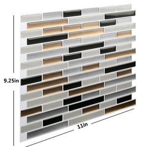 Peel and Stick DIY Backsplash Wall Tile Vinyl 3D Wall Sticker Mosaic Adhesive Fireplace Tile Waterproof Interior Wall Decoration