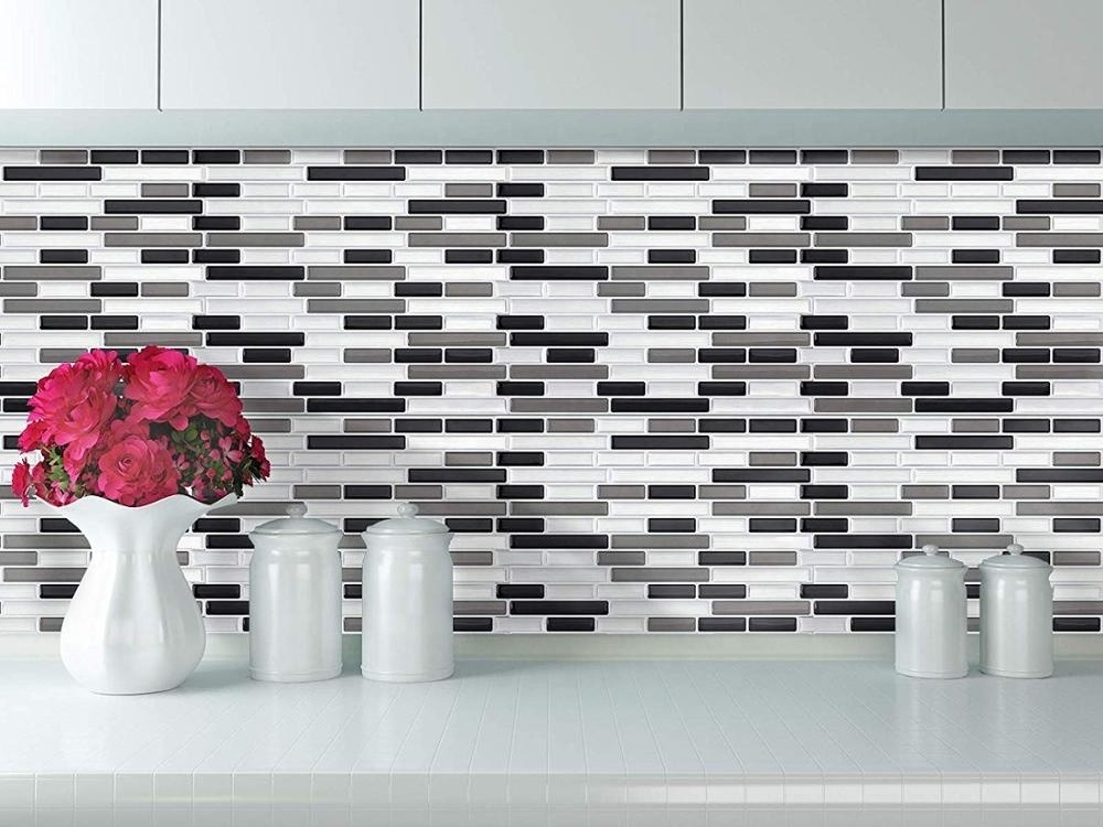 US standard peel and stick backsplash wall tile, Easy DIY Tile Backsplash