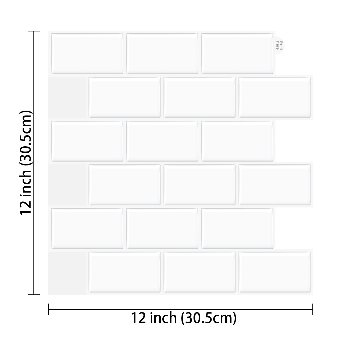 Factory Wholesale Available Home Decorative Wall Tile Thickness 1.2mm 3D Design Peel And Stick Tiles Backsplash Wall Tiles