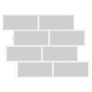 Brick  Peel And Stick Light Grey  Subway  Vinyl Wall Tiles Waterproof For Kitchen Bathroom Living Room Backsplash