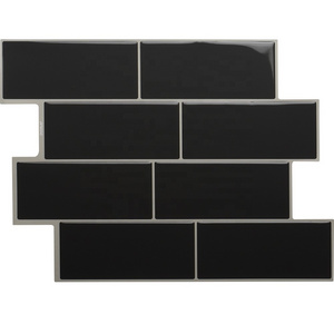 Brick  Peel And Stick Dark Brick  Subway  Vinyl Wall Tiles Waterproof For Kitchen Bathroom Living Room Backsplash