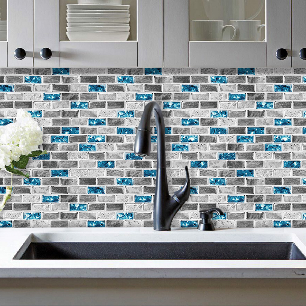 Smart kitchen glass mosaic designs with peel and stick kitchen backsplash vinyl tile