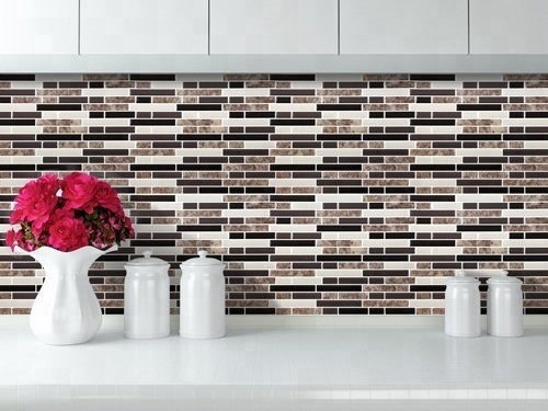 kitchen backsplash use stone brick 3d wallpaper