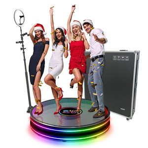 2023 Automatic Revolve 360 Photo Booth Wedding Party Selfie Machine Photo Booth Retractable Phone Camera 360 Video Photo Booth