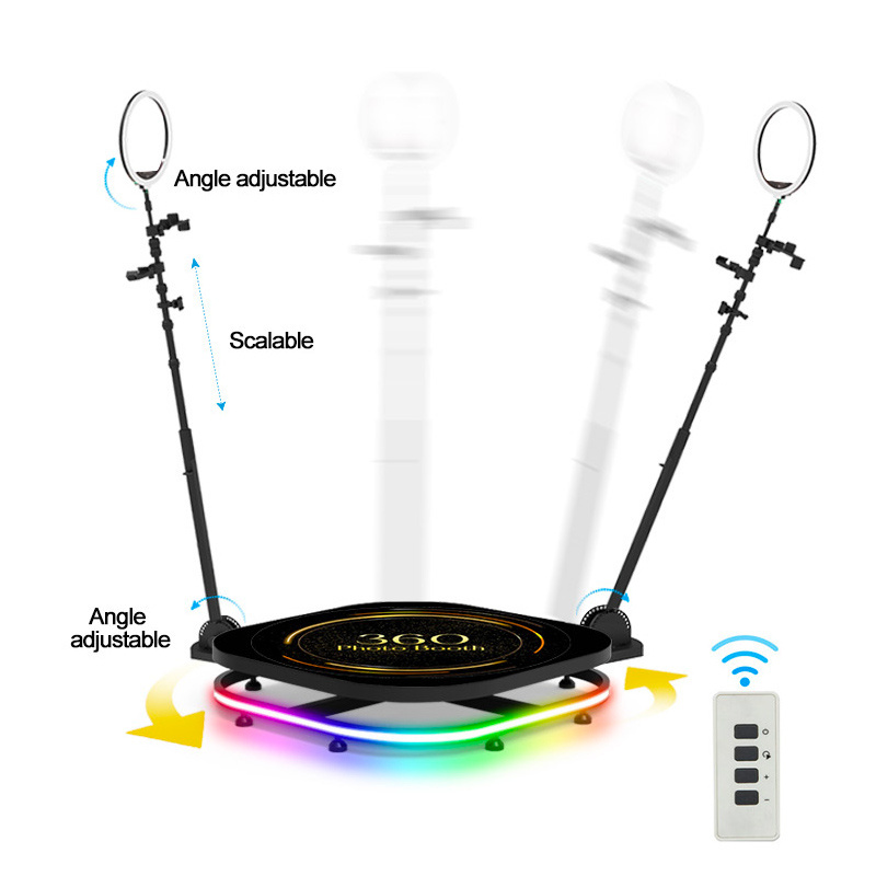 Standing photobooth stand cabine photo 360 spin photo booth 360 photo booth rotating machine for events