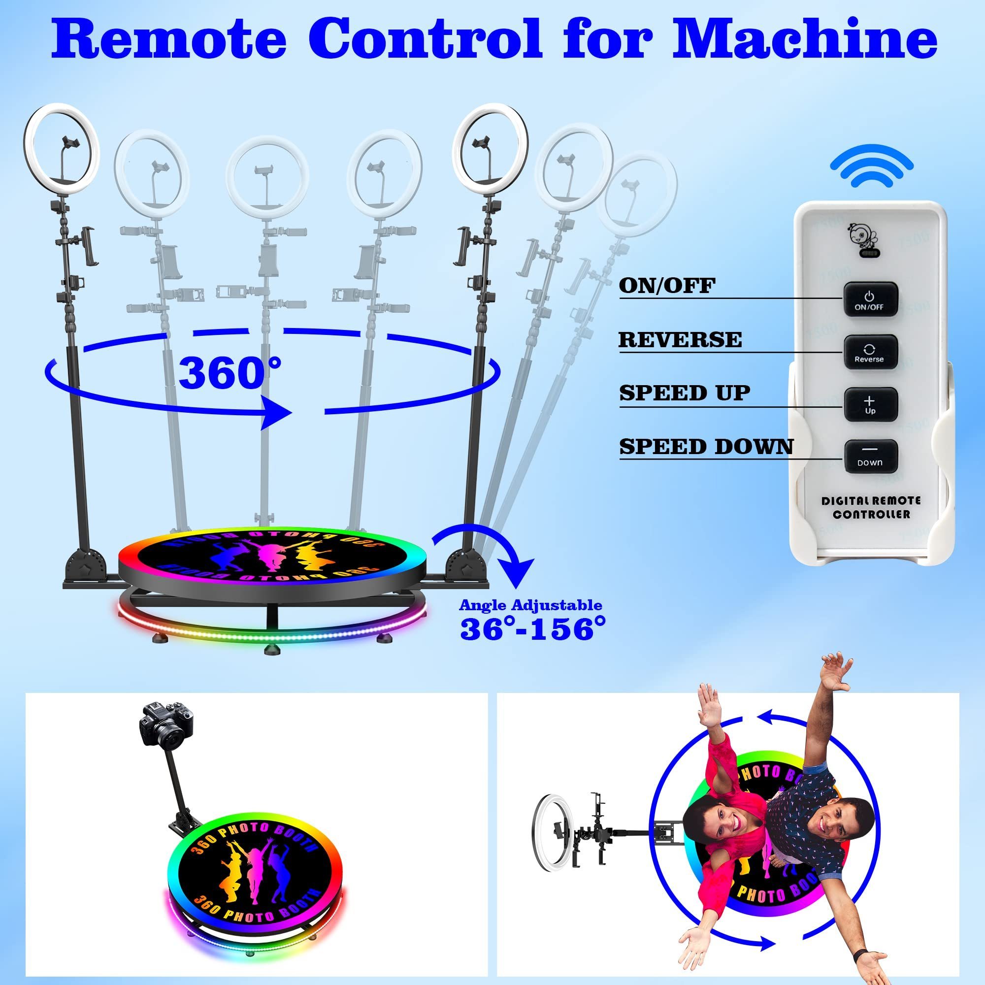 360 photo kiosk Automatic spin machine 360 photo booth remote control Ipad video booth for events