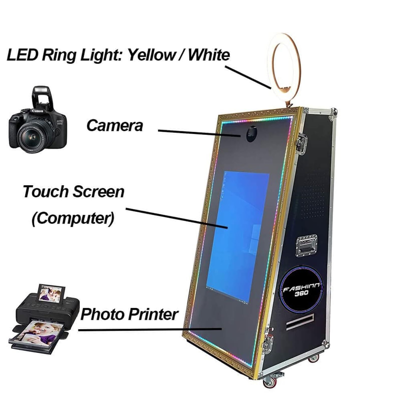 Competitive Price Photo Booth With Biggest Mirror Booth Selfie Kiosk