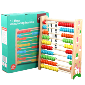 Early Education Enlightenment Wooden Colorful Number Calculation Frame puzzle toy Wooden Children's Ten level Arithmetic Abacus