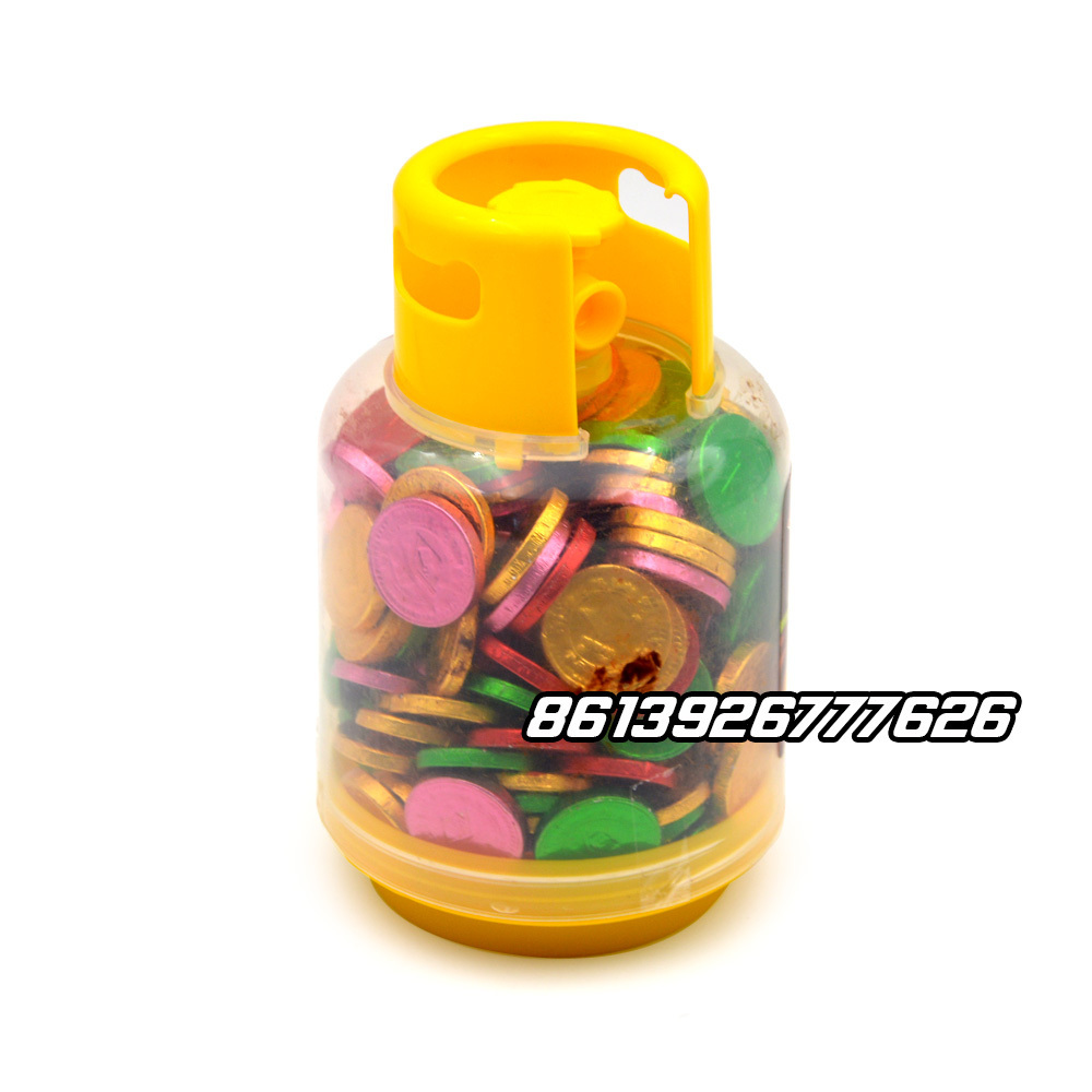 Chinese custom candies good taste sweet old gold golden coin mini chocolate candy in a bottle