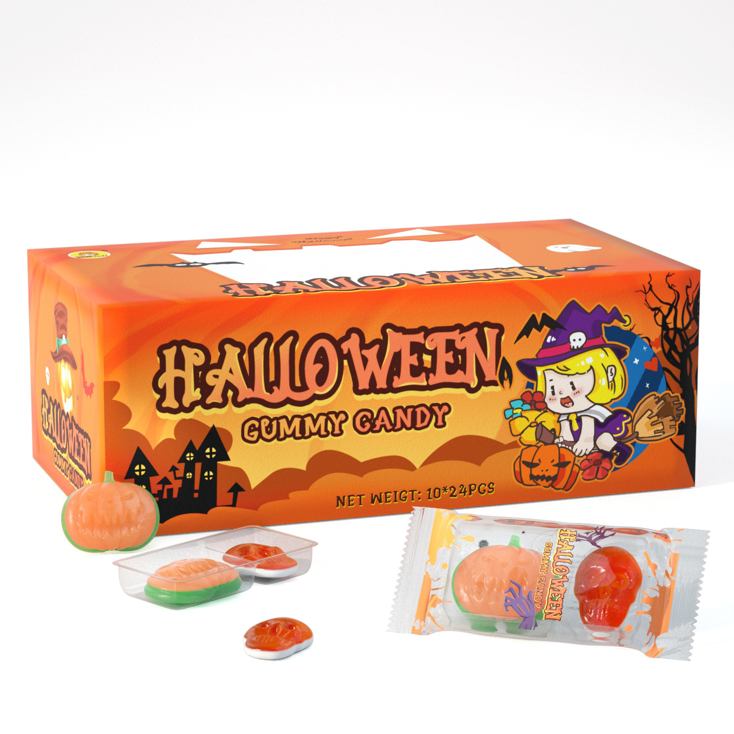 Wingoo Limited Halloween skull pumpkin shape gummy candy