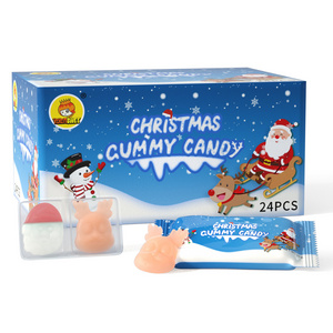 Christmas Santa Claus elk shape soft chewy gummy