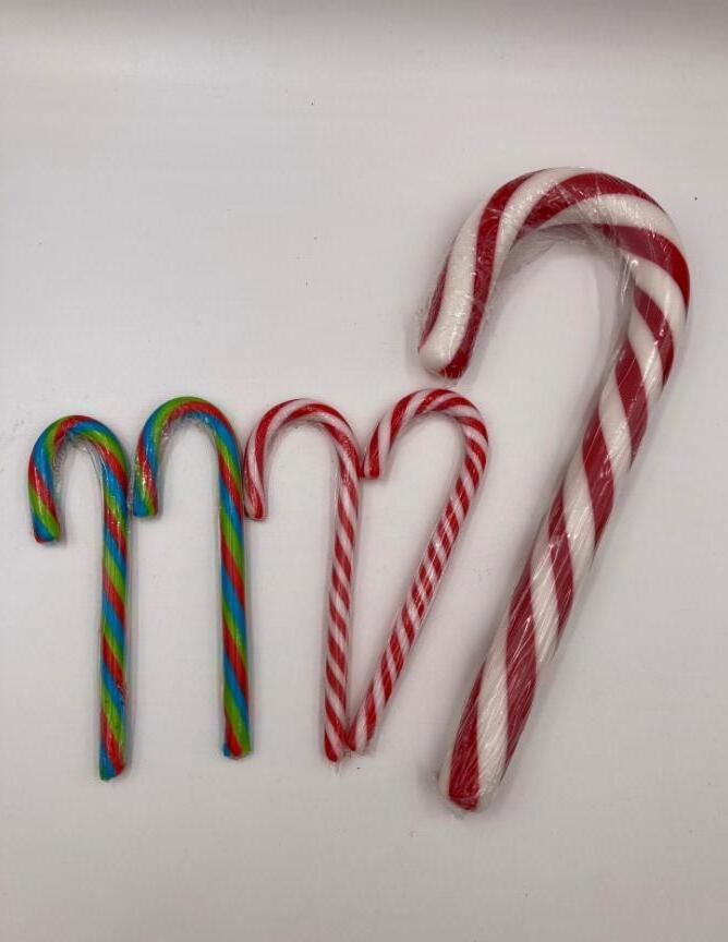 Candies wholesale different fruit flavor halal sweet Christmas candy cane lollipop