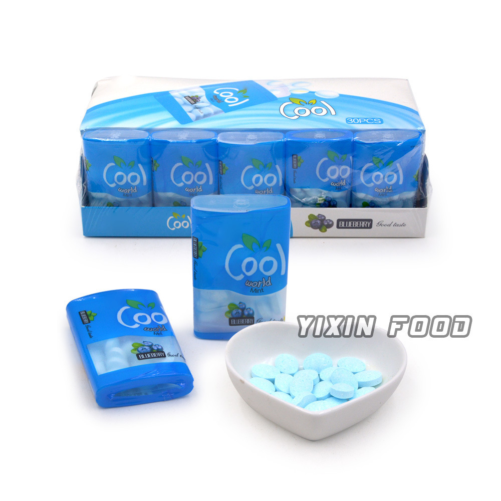 ODM cool mint blueberry flavor press candy