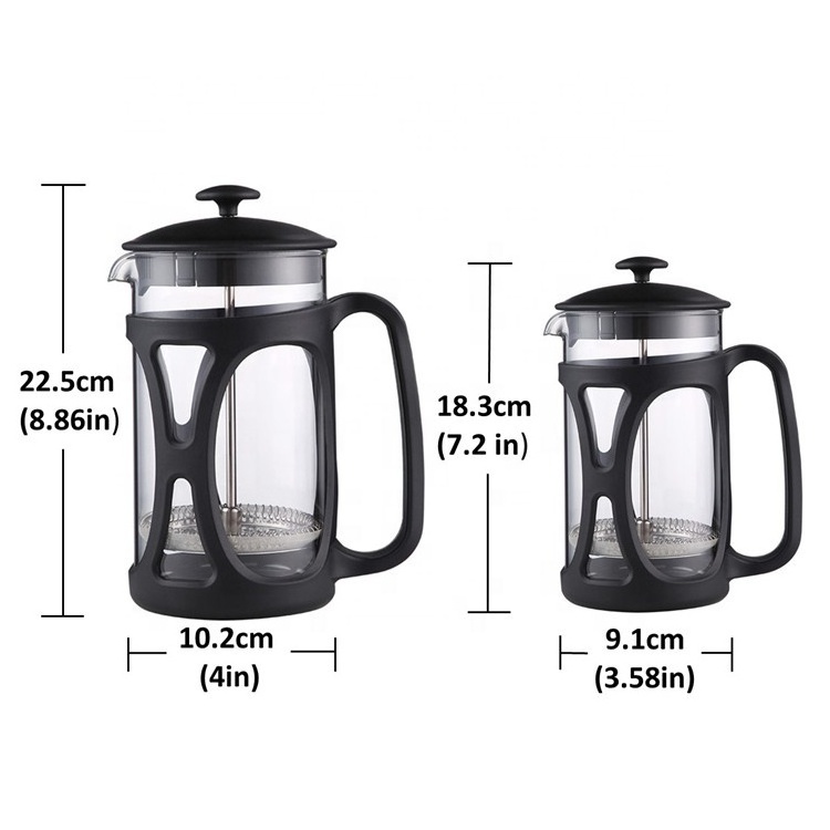 Metal Filter Mesh Borosilicate Glass French Press 2022 New Coffee Maker  Wholesale French Press