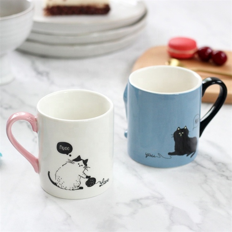 Cute Cat Design Ceramic 3d Custom Mugs 16 oz Mug Cup Ceramic Mugs with Logo Ceramics Cups