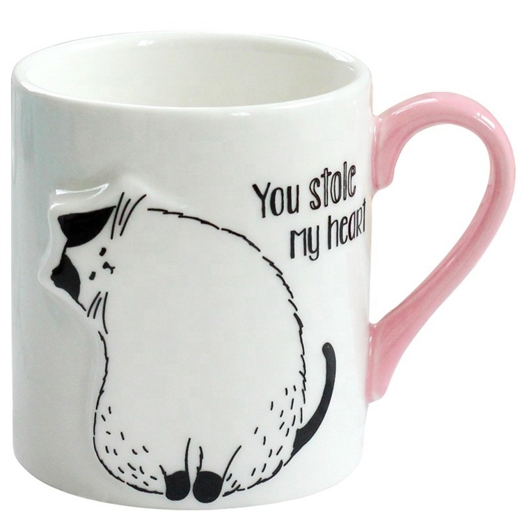 Cute Cat Design Ceramic 3d Custom Mugs 16 oz Mug Cup Ceramic Mugs with Logo Ceramics Cups