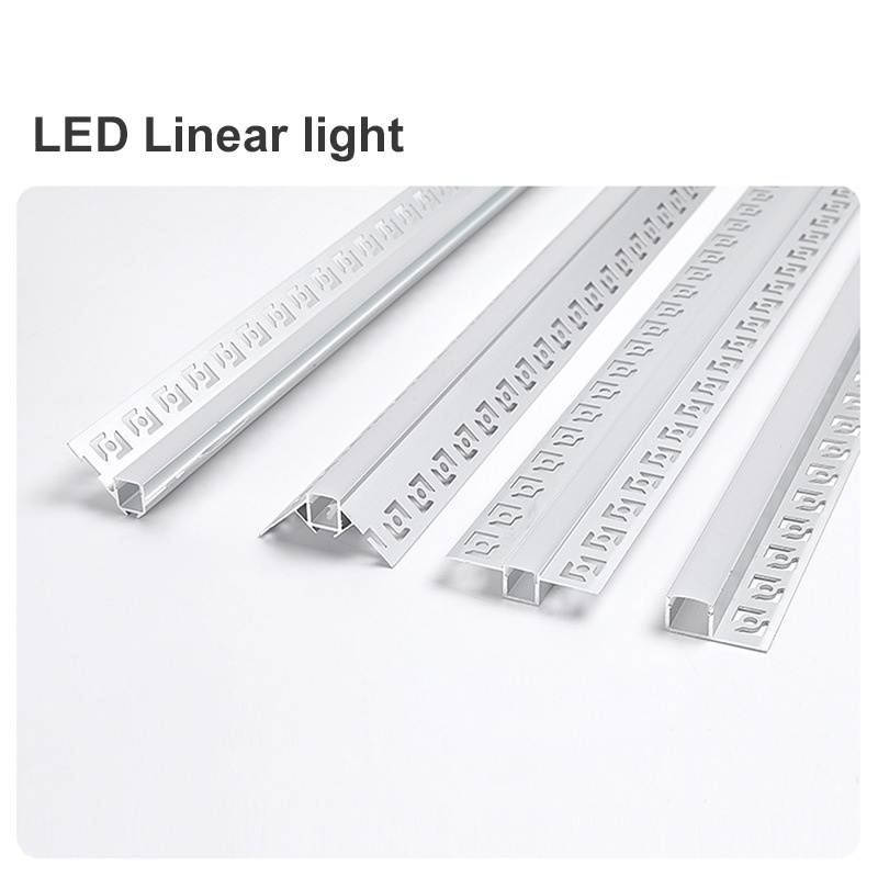 Perfil Aluminio LED de Luz Con Tiras Para Tira Doble Flexible Drywall extrusion empotrador escaleras suspendido Cinta Profile