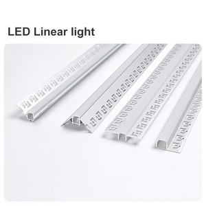 Perfil Aluminio LED de Luz Con Tiras Para Tira Doble Flexible Drywall extrusion empotrador escaleras suspendido Cinta Profile